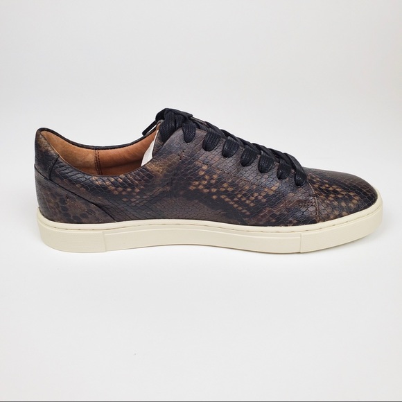 Frye Snake Embossed Leather Lace Sneaker NWT - Picture 4 of 7